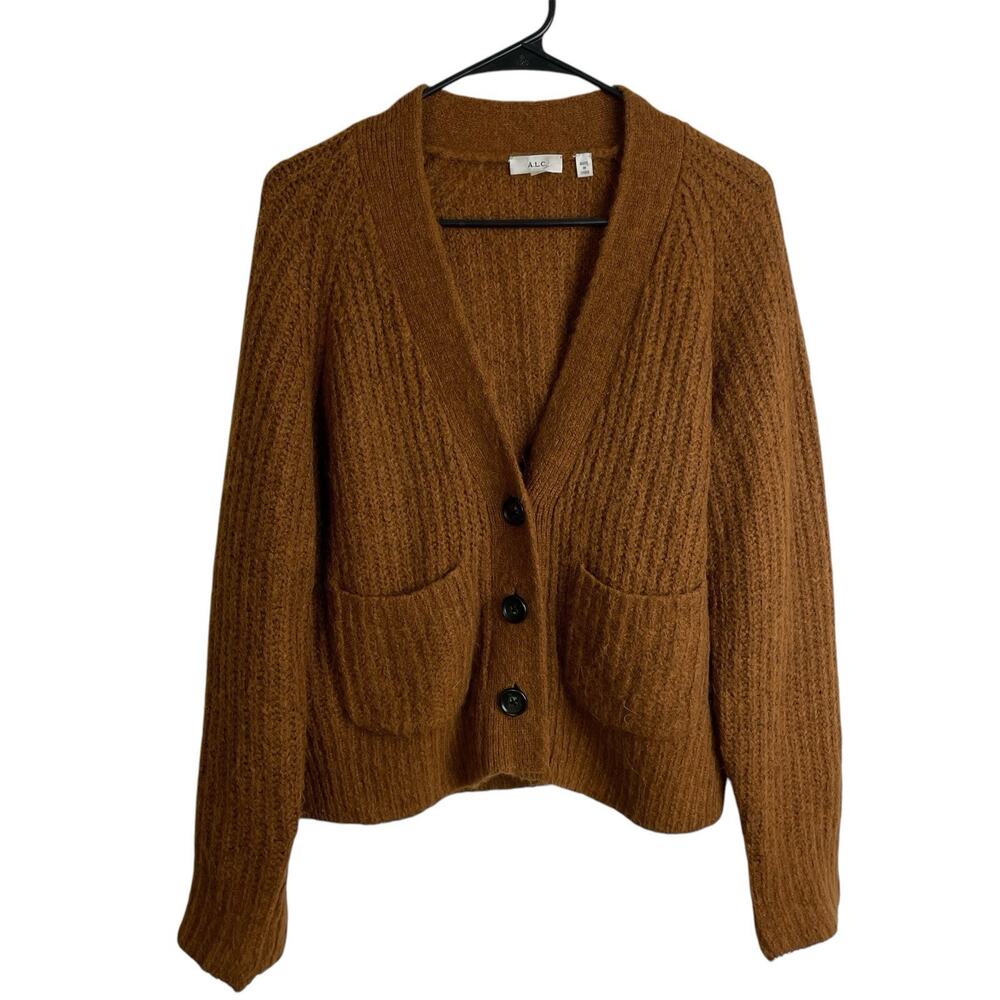 A.L.C. Brown Ribbed Knit Sweater